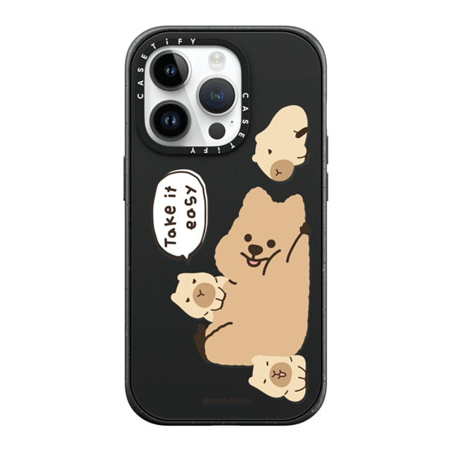 CASETiFY iPhone 14 Pro ケース マットブラック インパクトケース MagSafe対応 Take it easy KKOTKA young forest