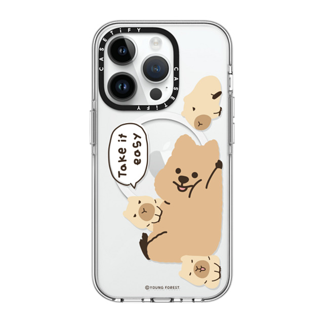 CASETiFY iPhone 14 Pro ケース クリア クリア ケース MagSafe対応 Take it easy KKOTKA young forest