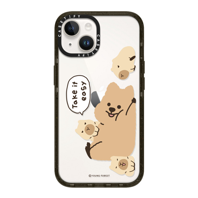 CASETiFY iPhone 14 ケース ブラック インパクトケース Take it easy KKOTKA young forest