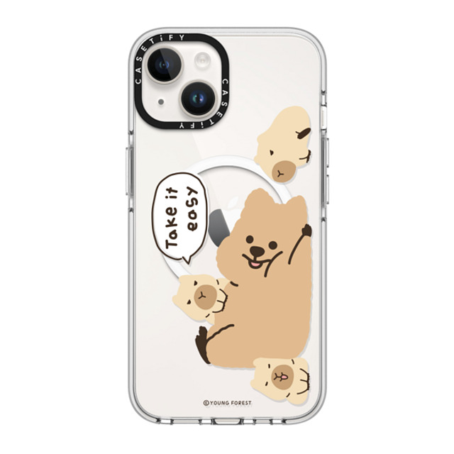 CASETiFY iPhone 14 ケース クリア クリア ケース MagSafe対応 Take it easy KKOTKA young forest