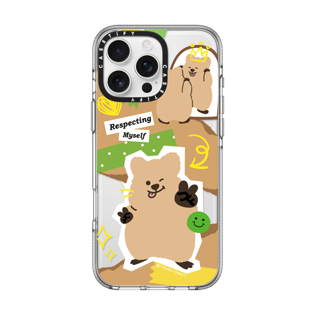 CASETiFY iPhone 16 Pro Max ケース クリア クリア ケース MagSafe対応 Respecting myself KKOTKA young forest