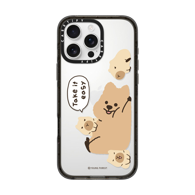 CASETiFY iPhone 16 Pro Max ケース ブラック インパクトケース Take it easy KKOTKA young forest