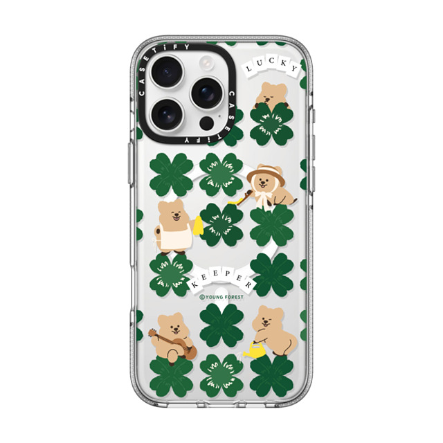 CASETiFY iPhone 16 Pro Max ケース クリア クリア ケース MagSafe対応 KKOTKA is lucky keeper young forest