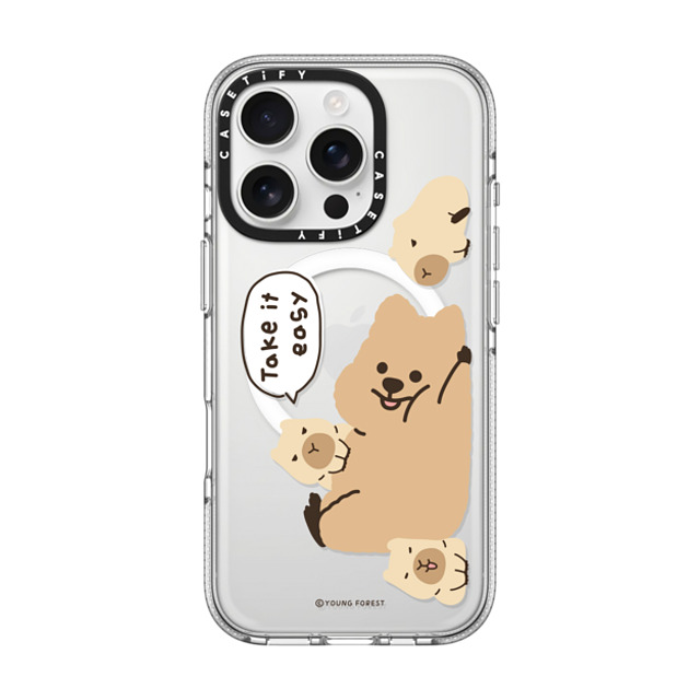 CASETiFY iPhone 16 Pro ケース クリア クリア ケース MagSafe対応 Take it easy KKOTKA young forest