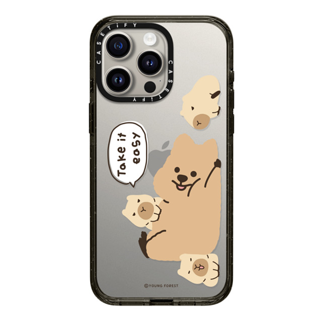 CASETiFY iPhone 15 Pro Max ケース ブラック インパクトケース Take it easy KKOTKA young forest