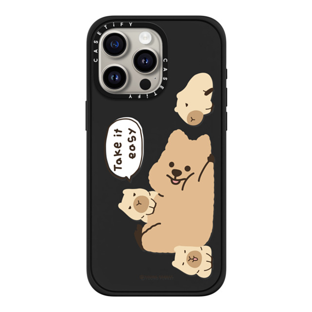 CASETiFY iPhone 15 Pro Max ケース マットブラック インパクトケース MagSafe対応 Take it easy KKOTKA young forest