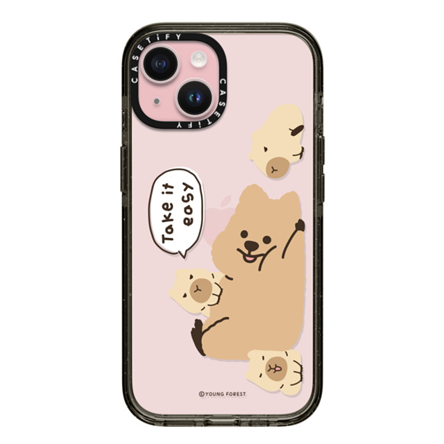 CASETiFY iPhone 15 ケース ブラック インパクトケース Take it easy KKOTKA young forest