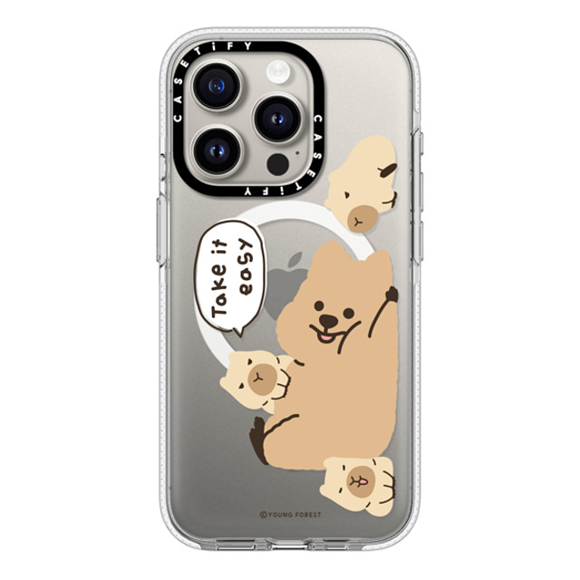 CASETiFY iPhone 15 Pro ケース クリア クリア ケース MagSafe対応 Take it easy KKOTKA young forest