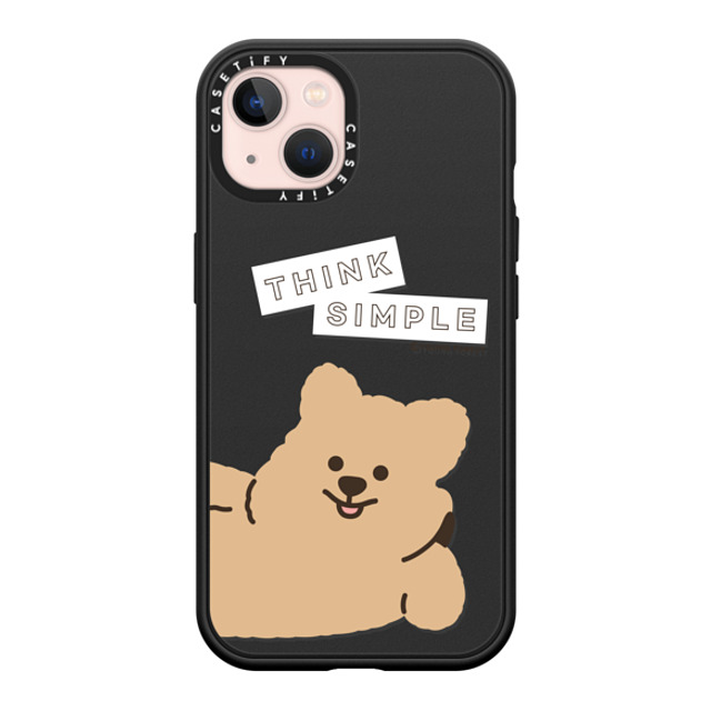 CASETiFY iPhone 13 ケース マットブラック インパクトケース MagSafe対応 Think simple KKOTKA young forest