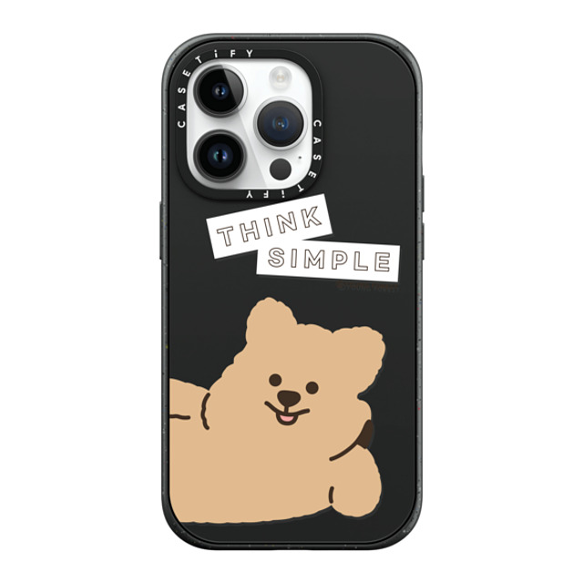 CASETiFY iPhone 14 Pro ケース マットブラック インパクトケース MagSafe対応 Think simple KKOTKA young forest