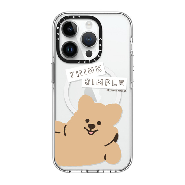 CASETiFY iPhone 14 Pro ケース クリア クリア ケース MagSafe対応 Think simple KKOTKA young forest