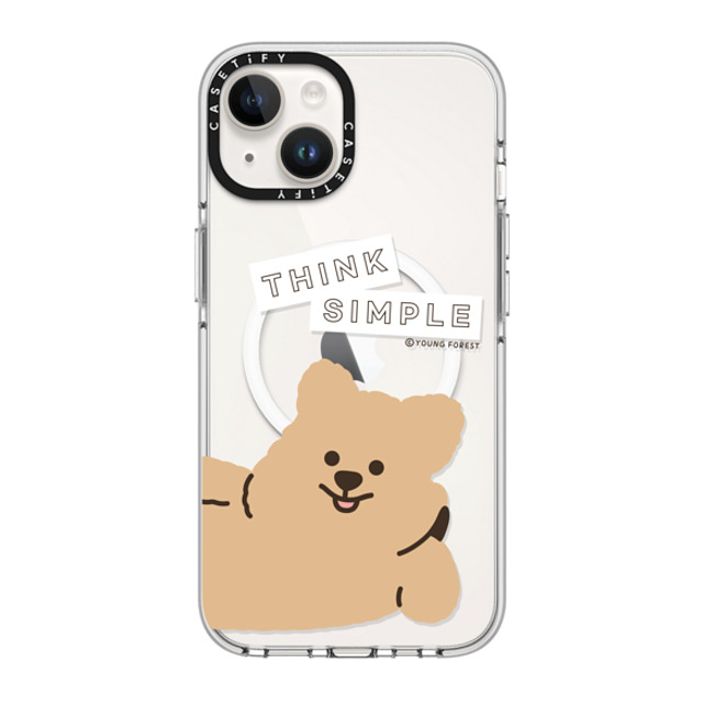 CASETiFY iPhone 14 ケース クリア クリア ケース MagSafe対応 Think simple KKOTKA young forest