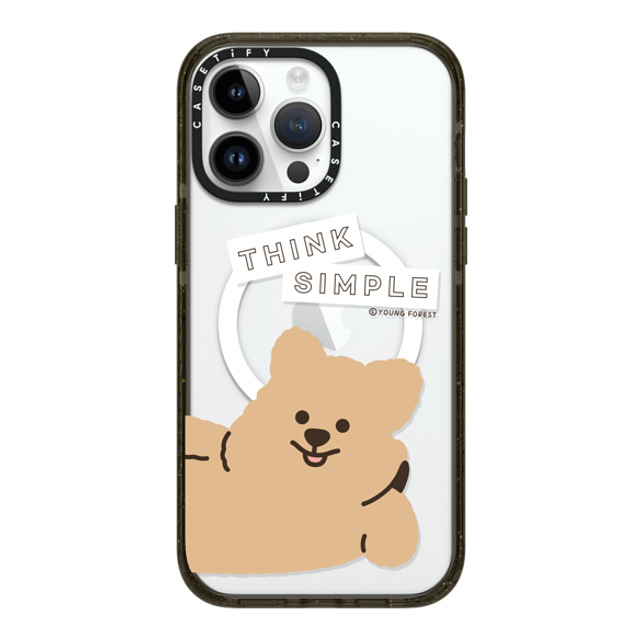 CASETiFY iPhone 14 Pro Max ケース ブラック インパクトケース MagSafe対応 Think simple KKOTKA young forest