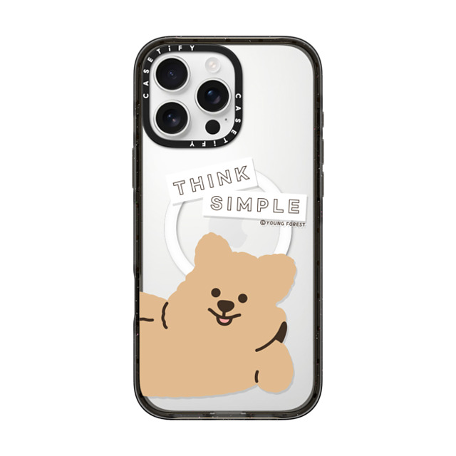 CASETiFY iPhone 16 Pro Max ケース ブラック インパクトケース MagSafe対応 Think simple KKOTKA young forest