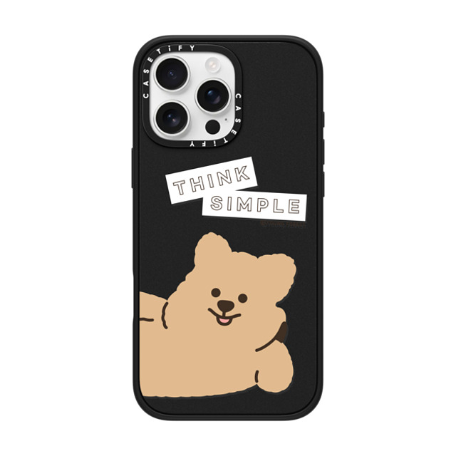 CASETiFY iPhone 16 Pro Max ケース マットブラック インパクトケース MagSafe対応 Think simple KKOTKA young forest