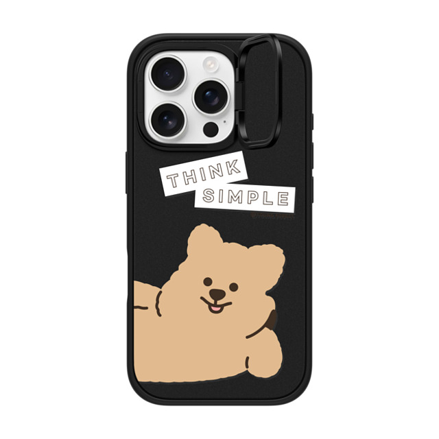 CASETiFY iPhone 16 Pro ケース マットブラック インパクトリングスタンドケース MagSafe対応 Think simple KKOTKA young forest