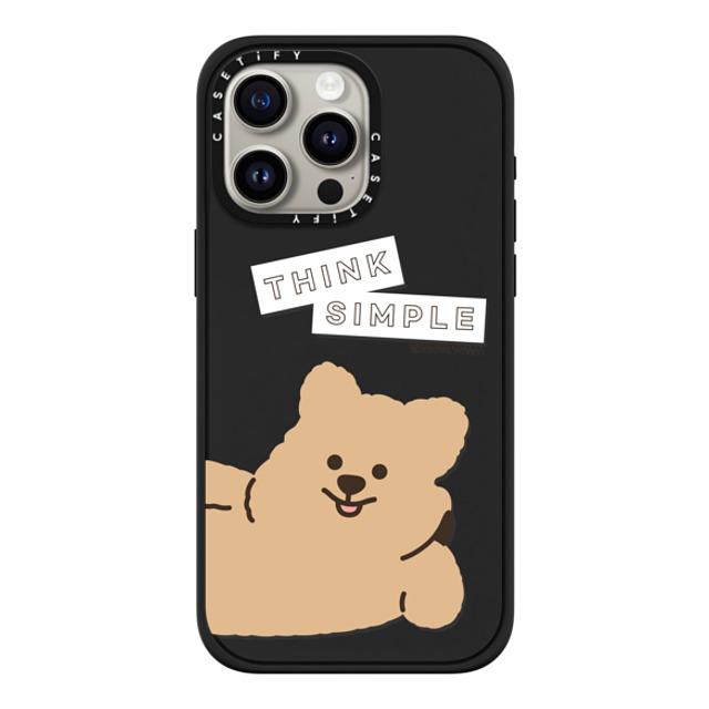 CASETiFY iPhone 15 Pro Max ケース マットブラック インパクトケース MagSafe対応 Think simple KKOTKA young forest