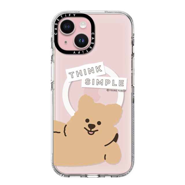 CASETiFY iPhone 15 ケース クリア クリア ケース MagSafe対応 Think simple KKOTKA young forest