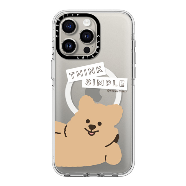 CASETiFY iPhone 15 Pro Max ケース クリア クリア ケース MagSafe対応 Think simple KKOTKA young forest