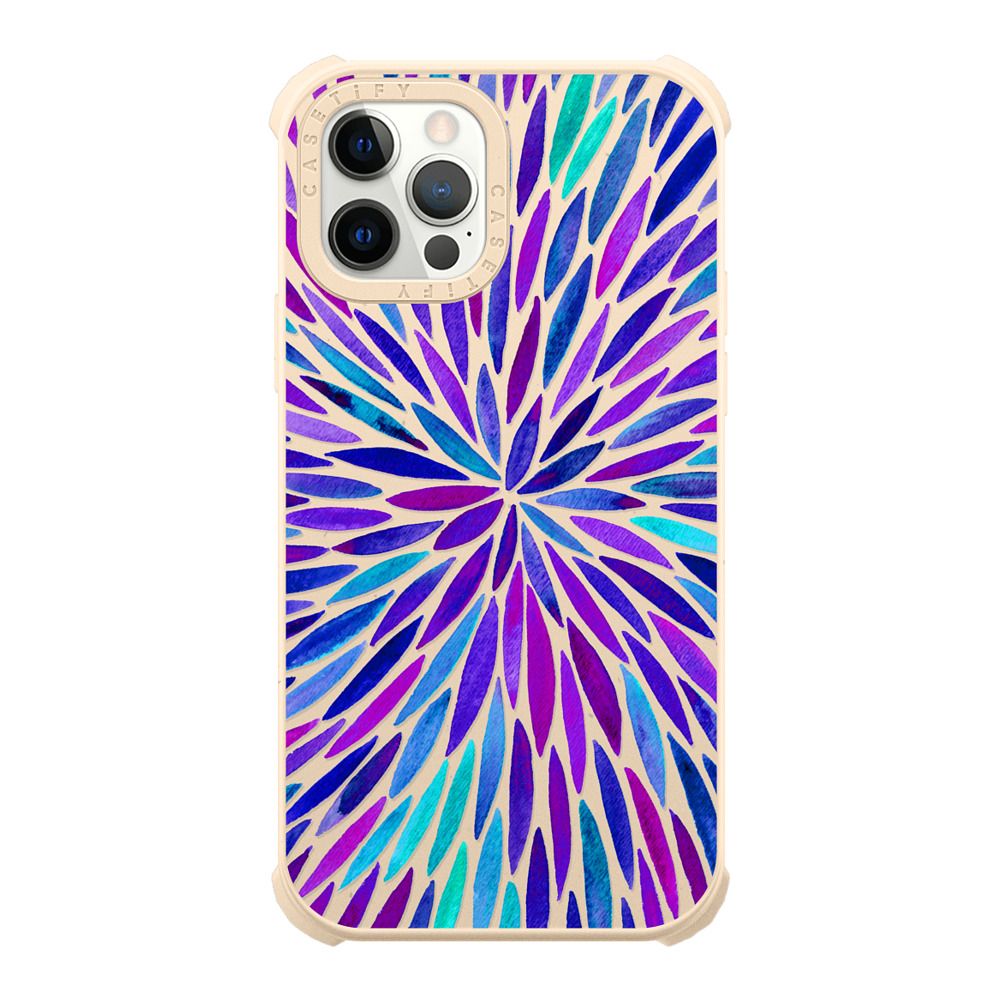 Purple Watercolor Burst Transparent Casetify