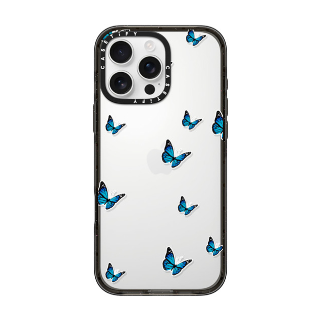 CASETiFY iPhone 16 Pro Max Case Black インパクトケース Butterfly Butterfly WILD N BLUE STICKERS CASE Father's Day CASETiFY iPhone 16 Pro Max Case Black インパクトケース Butterfly Butterfly WILD N BLUE STICKERS CASE Father's Day