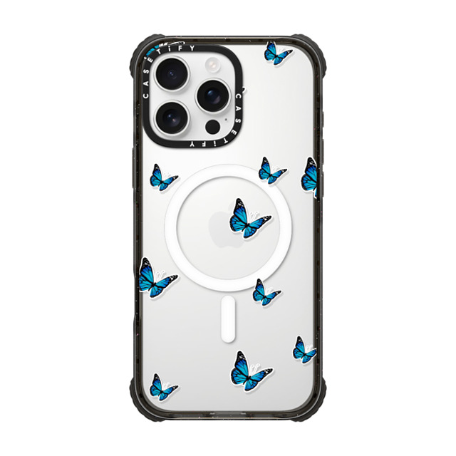 CASETiFY iPhone 16 Pro Max ケース ブラック ウルトラ インパクトケース MagSafe 対応 Butterfly Butterfly WILD N BLUE STICKERS CASE Father's Day CASETiFY iPhone 16 Pro Max ケース ブラック ウルトラ インパクトケース MagSafe 対応 Butterfly Butterfly WILD N BLUE STICKERS CASE Father's Day