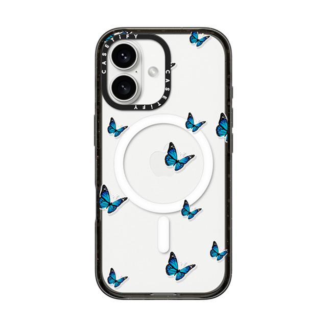 CASETiFY iPhone 16 Case Black インパクトケース MagSafe対応 Butterfly Butterfly WILD N BLUE STICKERS CASE Father's Day CASETiFY iPhone 16 Case Black インパクトケース MagSafe対応 Butterfly Butterfly WILD N BLUE STICKERS CASE Father's Day
