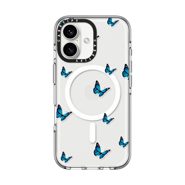 CASETiFY iPhone 16 Case クリア クリア ケース MagSafe対応 Butterfly Butterfly WILD N BLUE STICKERS CASE Father's Day CASETiFY iPhone 16 Case クリア クリア ケース MagSafe対応 Butterfly Butterfly WILD N BLUE STICKERS CASE Father's Day