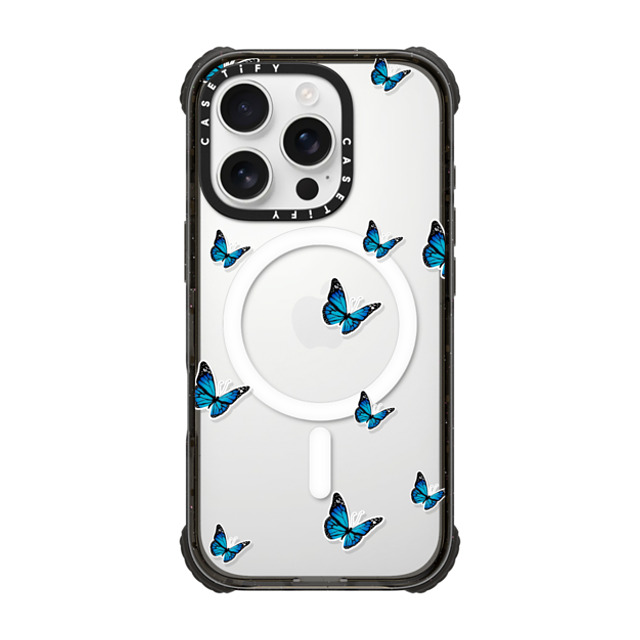 CASETiFY iPhone 16 Pro ケース ブラック ウルトラ インパクトケース MagSafe 対応 Butterfly Butterfly WILD N BLUE STICKERS CASE Father's Day CASETiFY iPhone 16 Pro ケース ブラック ウルトラ インパクトケース MagSafe 対応 Butterfly Butterfly WILD N BLUE STICKERS CASE Father's Day