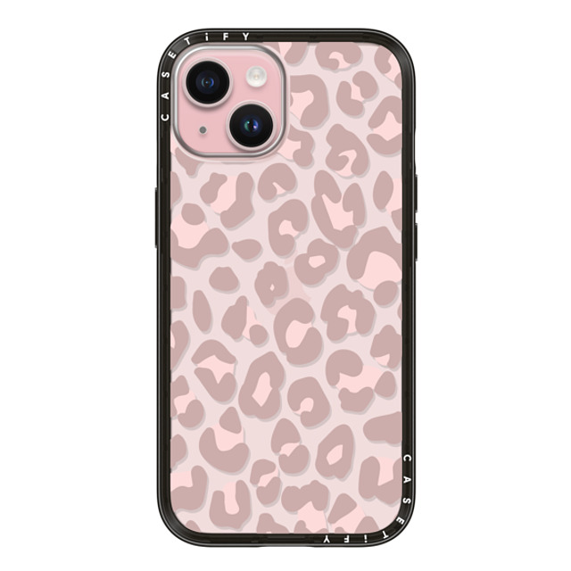 CASETiFY iPhone 15 ケース ブラック インパクトライトケース Leopard,Animal Leopard,Animal,Animal Dusty Pink Leopard Phone Case Back to School CASETiFY iPhone 15 ケース ブラック インパクトライトケース Leopard,Animal Leopard,Animal,Animal Dusty Pink Leopard Phone Case Back to School