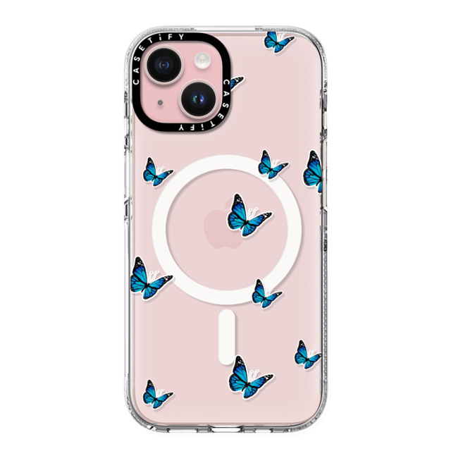 CASETiFY iPhone 15 ケース クリア クリア ケース MagSafe対応 Butterfly Butterfly WILD N BLUE STICKERS CASE Father's Day CASETiFY iPhone 15 ケース クリア クリア ケース MagSafe対応 Butterfly Butterfly WILD N BLUE STICKERS CASE Father's Day