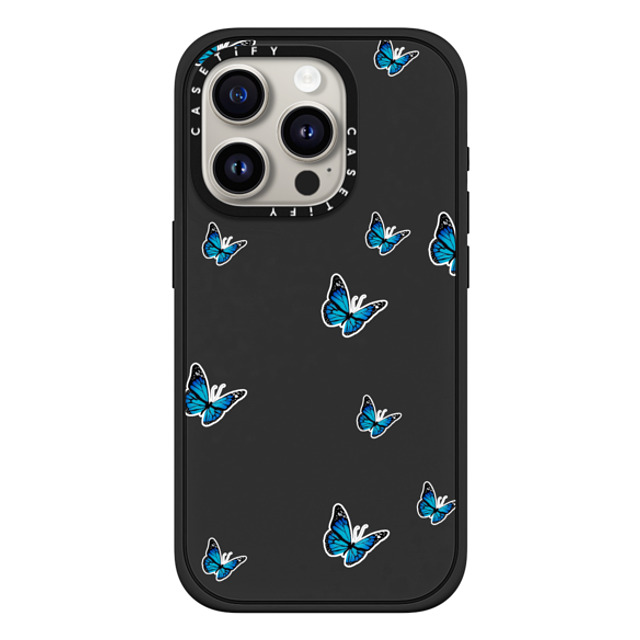 CASETiFY iPhone 15 Pro ケース マットブラック インパクトケース MagSafe対応 Butterfly Butterfly WILD N BLUE STICKERS CASE Father's Day CASETiFY iPhone 15 Pro ケース マットブラック インパクトケース MagSafe対応 Butterfly Butterfly WILD N BLUE STICKERS CASE Father's Day