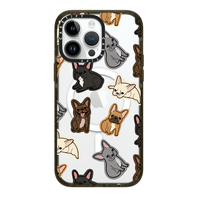 CASETiFY iPhone 14 Pro Max ケース ブラック インパクトケース MagSafe対応 犬 EXCUSE MY FRENCHIE