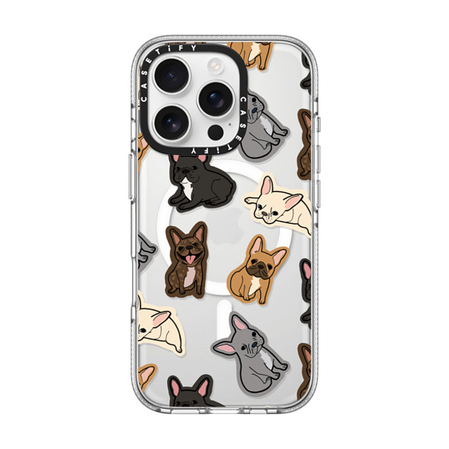 CASETiFY iPhone 16 Pro ケース クリア クリア ケース MagSafe対応 犬 EXCUSE MY FRENCHIE