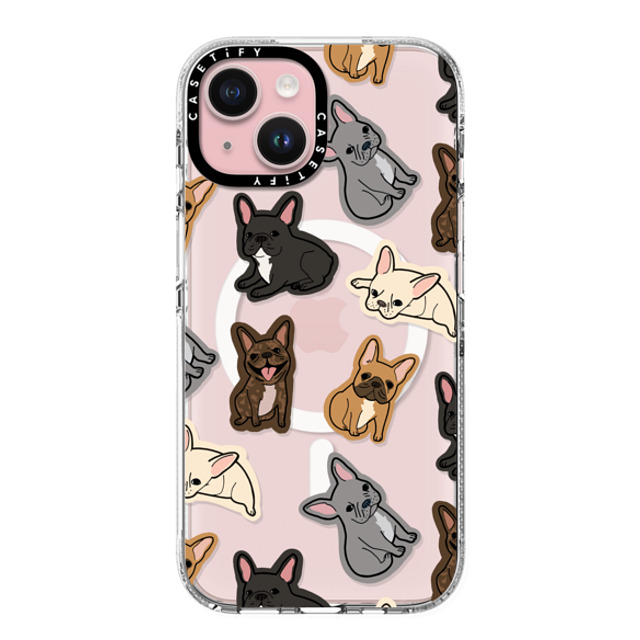 CASETiFY iPhone 15 ケース クリア クリア ケース MagSafe対応 犬 EXCUSE MY FRENCHIE