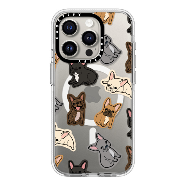 CASETiFY iPhone 15 Pro ケース クリア クリア ケース MagSafe対応 犬 EXCUSE MY FRENCHIE