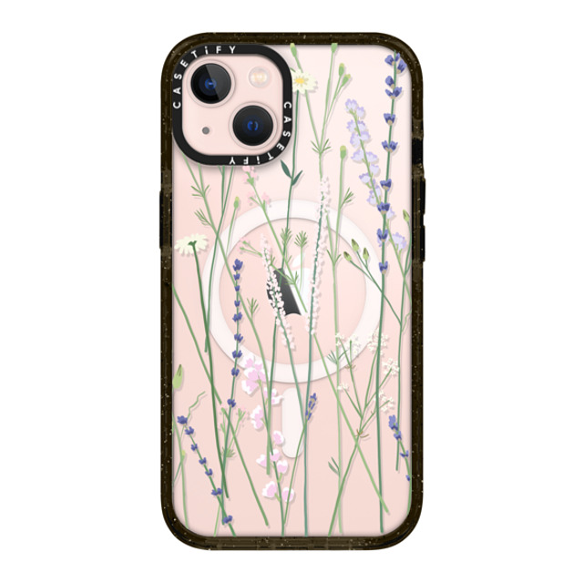 CASETiFY iPhone 13 ケース ブラック インパクトケース MagSafe対応 Cottagecore,Floral Gigi Garden Florals