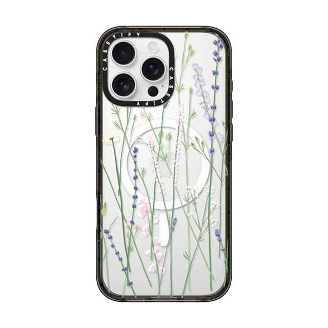 CASETiFY iPhone 16 Pro Max ケース ブラック インパクトケース MagSafe対応 Cottagecore,Floral Gigi Garden Florals