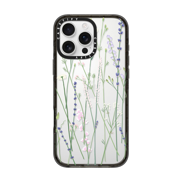 CASETiFY iPhone 16 Pro Max ケース ブラック インパクトケース Cottagecore,Floral Gigi Garden Florals