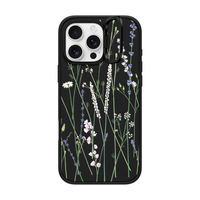 CASETiFY iPhone 16 Pro Max ケース マットブラック インパクトリングスタンドケース MagSafe対応 Cottagecore,Floral Gigi Garden Florals