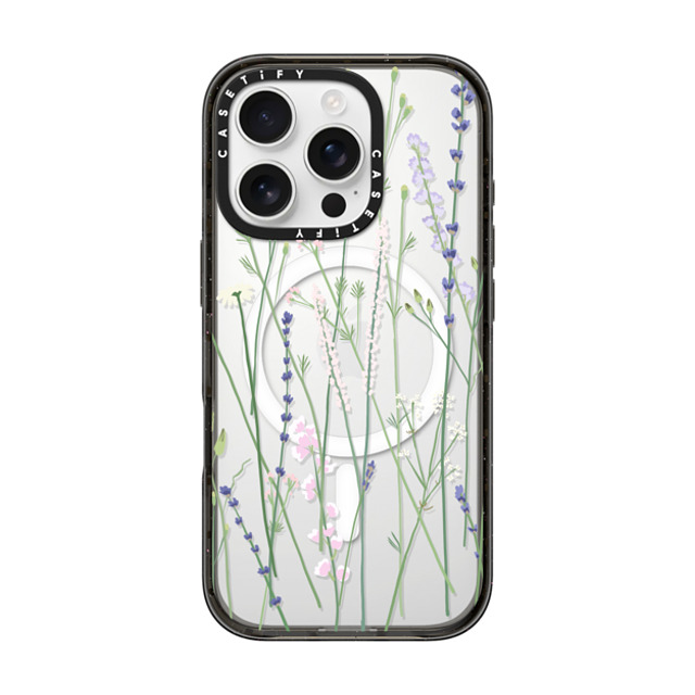 CASETiFY iPhone 16 Pro ケース ブラック インパクトケース MagSafe対応 Cottagecore,Floral Gigi Garden Florals