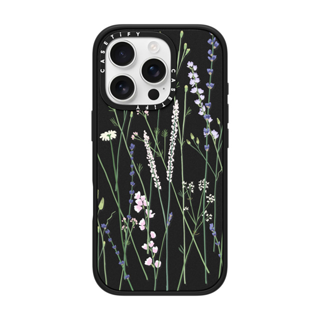 CASETiFY iPhone 16 Pro ケース マットブラック インパクトケース MagSafe対応 Cottagecore,Floral Gigi Garden Florals