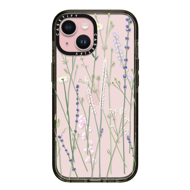 CASETiFY iPhone 15 ケース ブラック インパクトケース Cottagecore,Floral Gigi Garden Florals