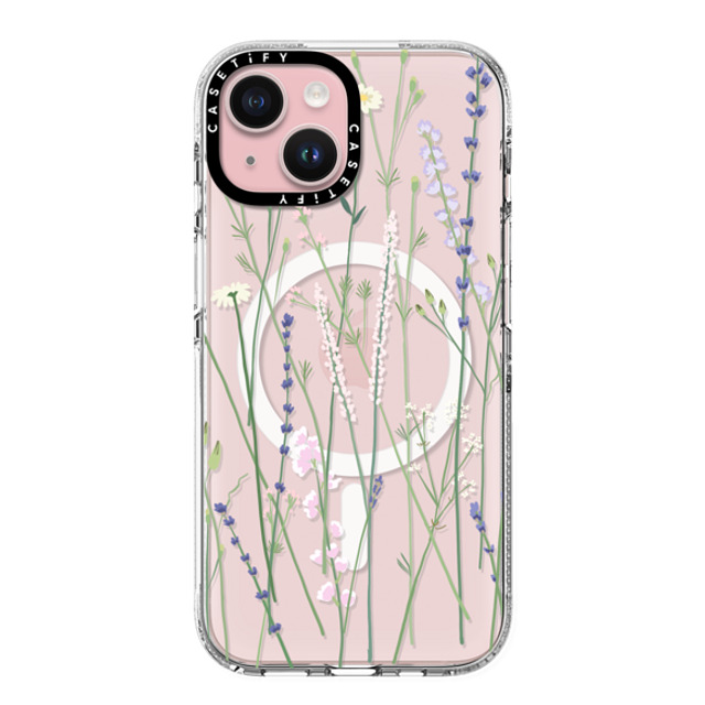 CASETiFY iPhone 15 ケース クリア クリア ケース MagSafe対応 Cottagecore,Floral Gigi Garden Florals