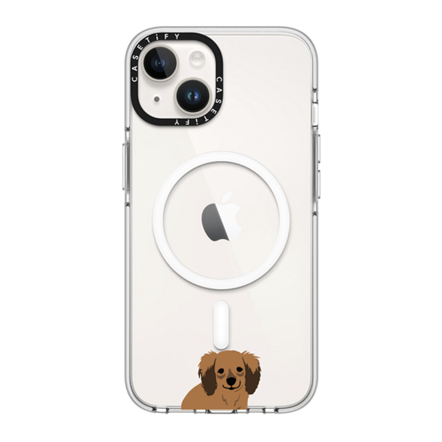 CASETiFY iPhone 14 ケース クリア クリア ケース MagSafe対応 Sitting Dachshund casetifylab