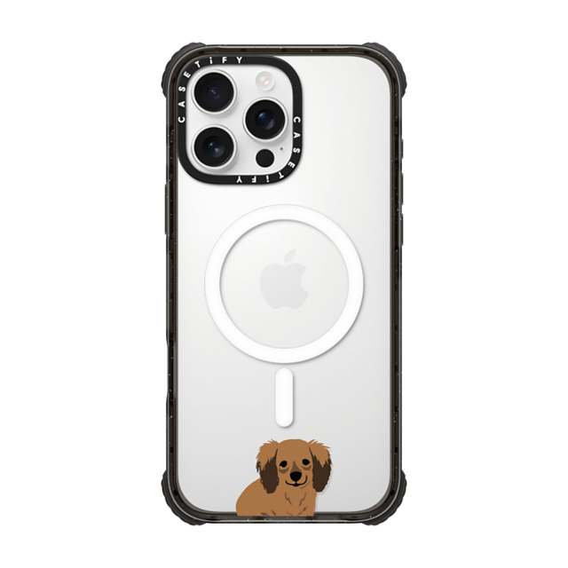 CASETiFY iPhone 16 Pro Max ケース ブラック ウルトラ インパクトケース MagSafe 対応 Sitting Dachshund casetifylab Father's Day CASETiFY iPhone 16 Pro Max ケース ブラック ウルトラ インパクトケース MagSafe 対応 Sitting Dachshund casetifylab Father's Day