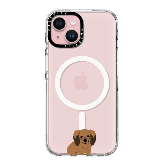 CASETiFY iPhone 15 ケース クリア クリア ケース MagSafe対応 Sitting Dachshund casetifylab