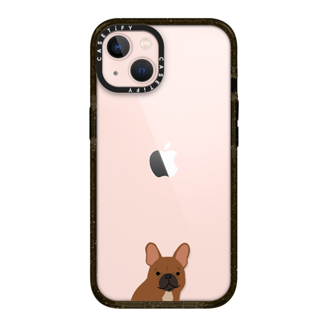 CASETiFY iPhone 13 ケース ブラック インパクトケース Sitting Frenchie casetifylab