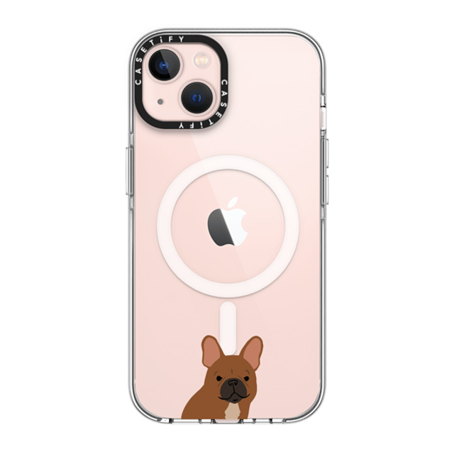 CASETiFY iPhone 13 ケース クリア クリア ケース MagSafe対応 Sitting Frenchie casetifylab