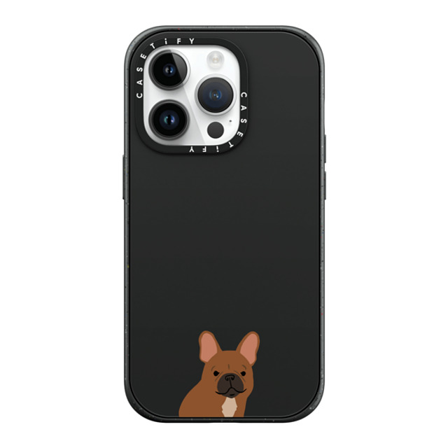 CASETiFY iPhone 14 Pro ケース マットブラック インパクトケース MagSafe対応 Sitting Frenchie casetifylab